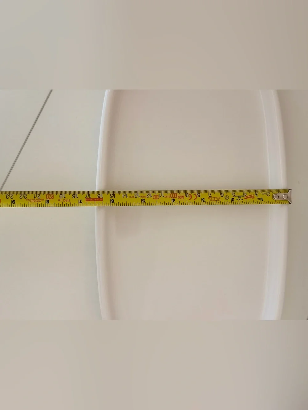 Tahari Home White Porcelain Vanity Bathroom Tray w/ Rhinestone Trim 13x6.5ʼʼ